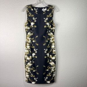 Calvin Klein Floral Print Sheath Dress Sleeveless Cocktail‎ Party Elegant 6